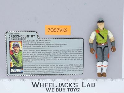 Cross Country V1 100% Complete G.I. Joe 1986 Hasbro Vintage Action Figure
