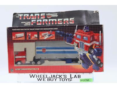 Optimus Prime LIGHT BLUE W/BOX & INSERT 100% Complete 1984 G1 Transformers
