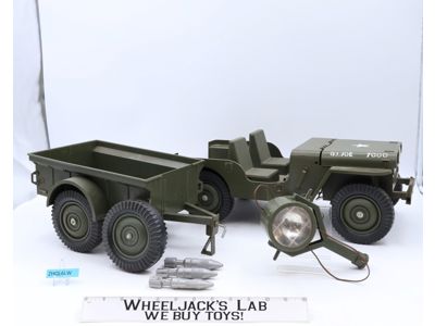 Combat Jeep 7000 W/ Trailer GI Joe 1965 Vintage Vehicle Action Figure