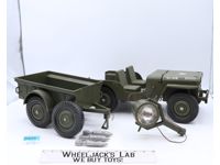 Combat Jeep 7000 W/ Trailer GI Joe 1965 Vintage Vehicle Action Figure
