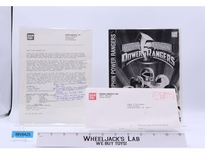 Look Book + Apology Letter from Bandai to Fan Power Rangers 1994 Saban