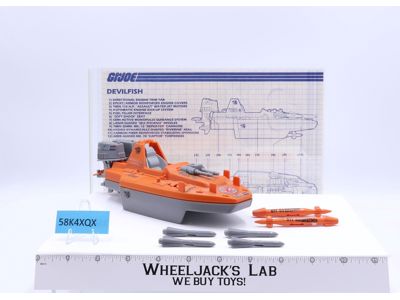 Devilfish 100% Complete G.I. Joe Hasbro 1986 Vintage Vehicle Action Figure