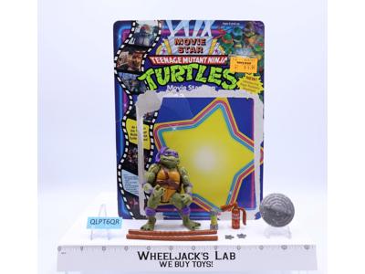 Movie Star Don w/ Card 100% Complete TMNT 1992 Playmates Figure Unpunched