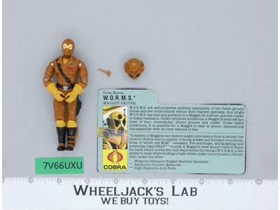 W.O.R.M.S. V1 100% Complete G.I. Joe 1987 Hasbro Vintage Action Figure