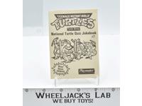 Teenage Mutant Ninja Turtles National Turtle Quiz Jokebook #7 1988 Playmates