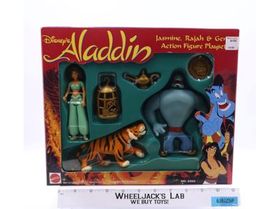 Jasmine Rajah & Genie Disney's Aladdin 1993 Mattel Action Figure Set NEW SEALED