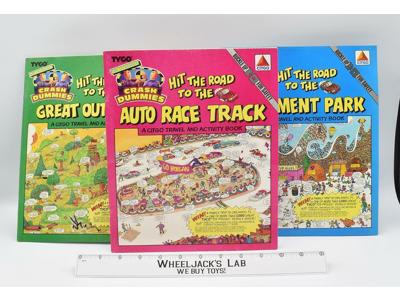 Hit the Road Travel & Activity Book The Incredible Crash Dummies 1992 Tyco NEW