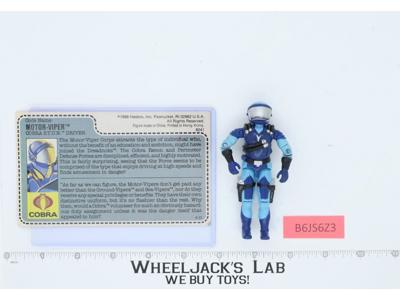 Motor Viper V1 RED CARD BACK Complete G.I. Joe 1986 Hasbro Vintage Action Figure