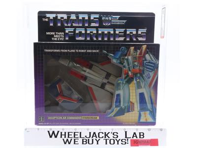 Starscream No Rubsign AFA GRADED 80+ 80/85/90 Transformers Hasbro Tape Seal