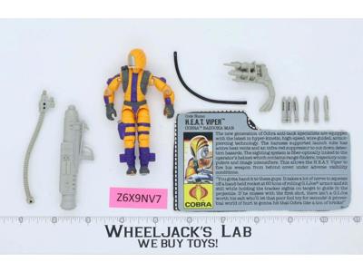 H.E.A.T. Viper V1 100% Complete G.I. Joe 1989 Hasbro Vintage Action Figure