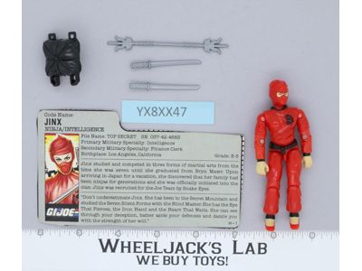 Jinx V1 100% Complete G.I. Joe 1987 Hasbro Vintage Action Figure