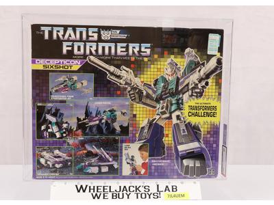 Sixshot AFA GRADED 80 G1 Transformers 1987 Hasbro Tape Seal No Color Break NEW