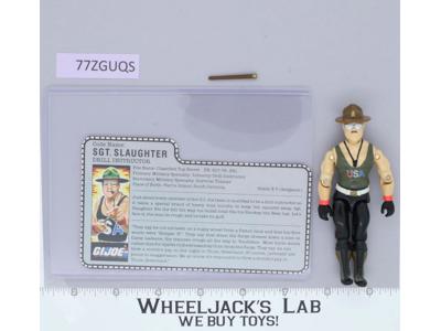 Sgt. Slaughter V1 RED CARDBACK 100% Complete G.I. Joe 1986 Hasbro Vintage Figure