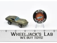 Custom Corvette Olive With Button 1968 Redline Hot Wheels Mattel Vintage RL