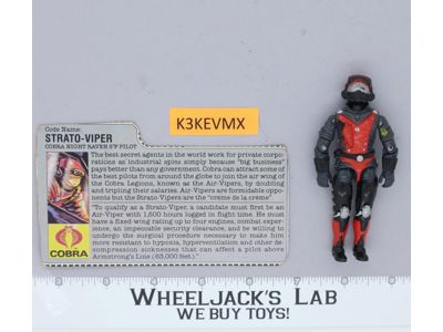 Strato-Viper V1 100% Complete G.I. Joe 1986 Hasbro Vintage Action Figure