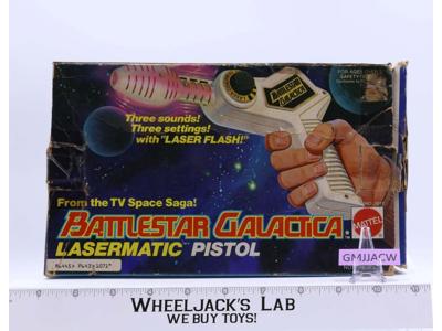 Lasermatic Pistol W/Box Battlestar Galactica 1978 Mattel Vintage WORKS