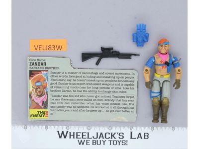 Zandar V1 100% Complete G.I. Joe 1986 Hasbro Vintage Action Figure
