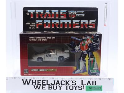 Wheeljack w/Rubsign AFA GRADED 80 80/85/85 Transformers Tape Seal No Color Break