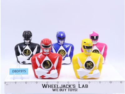 Lot of 5 Empty Candy Dispensers Mighty Morphin Power Rangers 1993 Saban