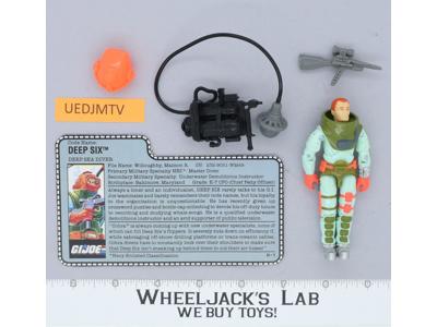 Deep Six V2 100% Complete G.I. Joe 1989 Hasbro Vintage Action Figure