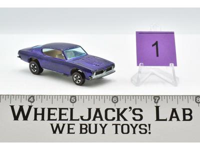 Custom Barracuda #1 Purple 1968 Redline Hot Wheels Mattel Vintage RL