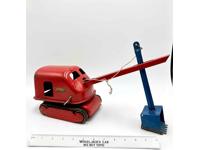 Red Steam Shovel Pressed Steel 1950s Tonka Vintage Construction Truck