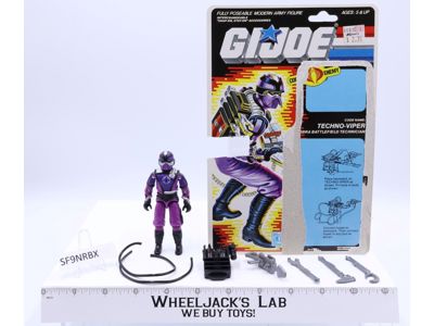 Techno-Viper V1 100% Complete W/CARDBACK G.I. Joe 1987 Hasbro Vintage Figure