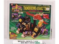 Thunderzord Assault Team Warning Stckr AFA HIGHEST GRADED 85 POP 1 Power Rangers