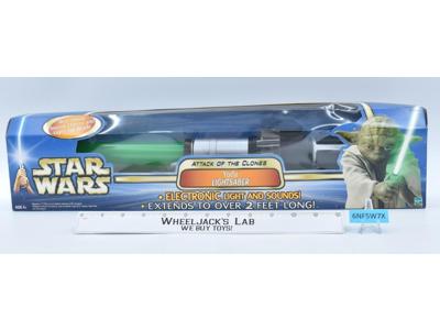 Yoda Lightsaber Star Wars Attack of the Clones 2002 Hasbro NEW MISB SEALED