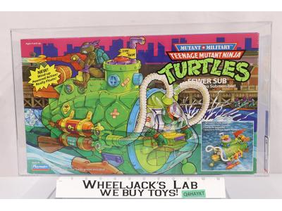 Sewer Sub AFA HIGHEST GRADED 85 TMNT 1991 Playmates Vehicle NEW SEALED