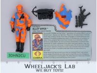 Alley Viper V1 100% Complete G.I. Joe 1989 Hasbro Vintage Action Figure