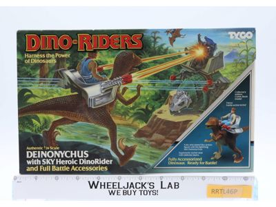 Deinonychus W/ Sky 100% Complete Dino Riders 1987 Tyco Action Figure NEW MIB