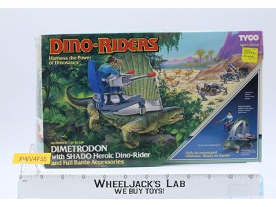 Dimetrodon W/ Shado 100% Complete Dino Riders 1988 Tyco Action Figure