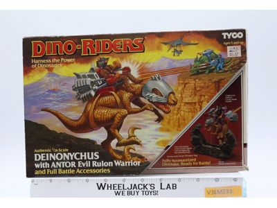 Deinonychus W/ Antor 100% Complete 1987 Dino Riders Tyco Action Figure