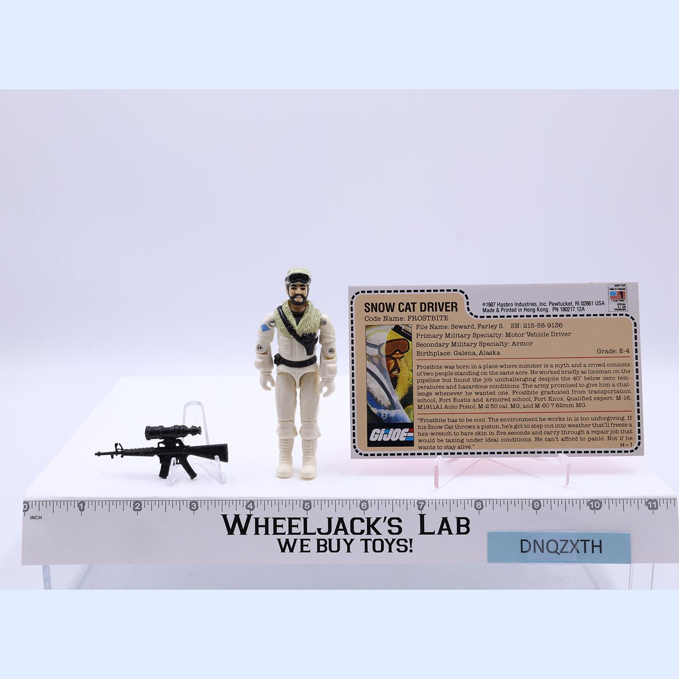Frostbite V1 RED CARD BACK 100% Complete G.I Joe 1985 Hasbro Vintage Figure