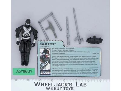Snake Eyes V3 100% Complete G.I. Joe 1988 Hasbro Vintage Action Figure