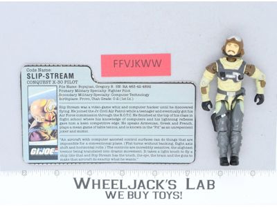 Slip-Stream V1 100% Complete G.I. Joe 1986 Hasbro Vintage Action Figure