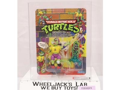 Mondo Gecko Blue Eyelids AFA GRADED 80 85/75/80 TMNT 31-Back 1990 Playmates NEW
