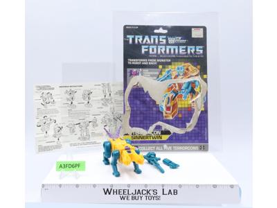 Sinnertwin 100% Complete W/CARDBACK 1987 Vintage G1 Transformers Hasbro Figure