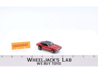 Custom Camaro Red BLACK PAINTED ROOF 1968 Hot Wheels Mattel RL