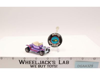 Hot Heap Purple 1968 Mattel Hot Wheels Vintage Redline RL w/ Button NICE!!