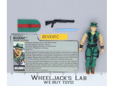Muskrat V1 100% Complete G.I. Joe 1987 Hasbro Vintage Action Figure
