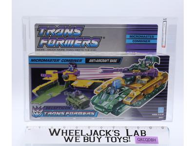 Anti-Aircraft Base AFA GRADED 75 G1 Transformers Hasbro Tape Seal No Color Break