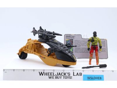 Darklon's Evader W/ Darklon Complete GI Joe 1989 Hasbro Action Figure Vehicle