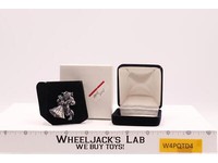 Beauty and the Beast Sterling Silver Brooch 1.5" Disney Store Vintage NEW