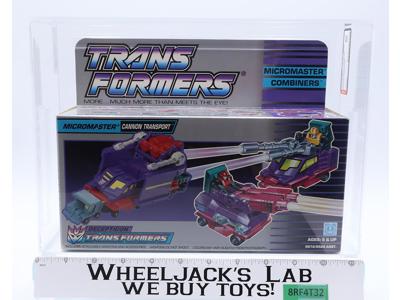 Cannon Transport AFA HIGHEST GRADE 80 POP 1 G1 Transformers Hasbro Tape Sealed