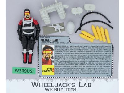 Metal-Head V1 100% Complete G.I. Joe 1990 Hasbro Vintage Action Figure