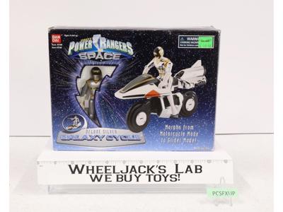 Deluxe Silver Galaxy Cycle 100% Complete Power Rangers in Space 1997 Bandai