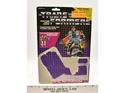 Wildrider Menasor Stunticons Cardback 1986 Vintage Hasbro G1 Transformers