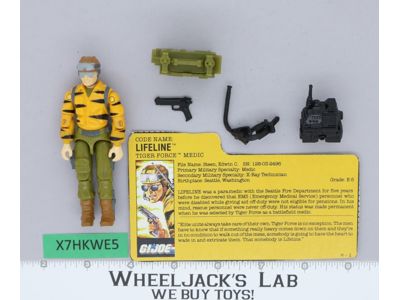 Lifeline Tiger Force V2 100% Complete G.I. Joe 1988 Hasbro Vintage Action Figure